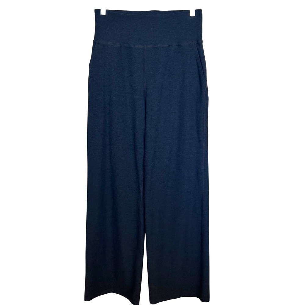 Beyond Yoga Spacedye High Waisted Wide Leg Pants Dark Gray Medium Pocket - Picture 3 of 10